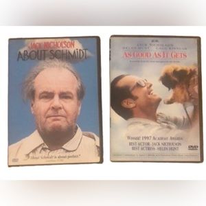 BUNDLE 2 JACK NICHOLSON DVDs • ABOUT SCHMIDT • AS GOOD AS IT GETS